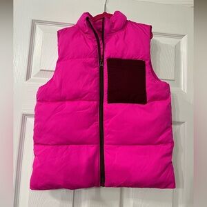 Cat & Jack - warm pink and maroon vest - NWOT - girls medium